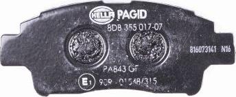 HELLA PAGID 8DB 355 017-071 - Kit de plaquettes de frein, frein à disque cwaw.fr