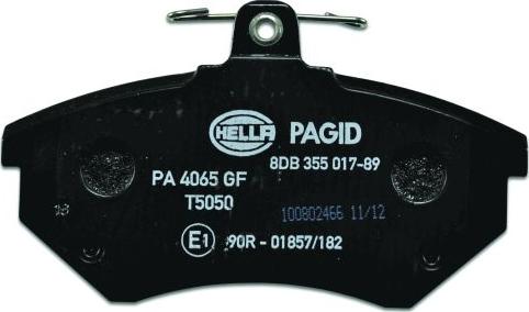 HELLA PAGID 8DB 355 017-891 - Kit de plaquettes de frein, frein à disque cwaw.fr