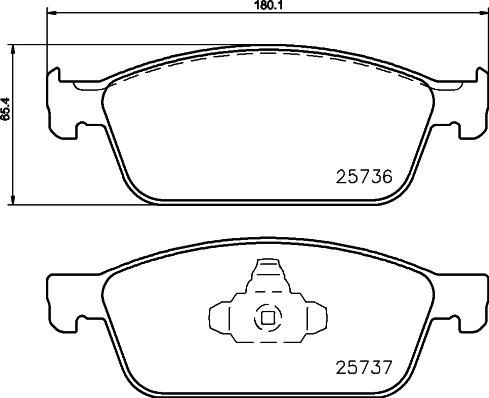 HELLA PAGID 8DB 355 039-711 - Kit de plaquettes de frein, frein à disque cwaw.fr