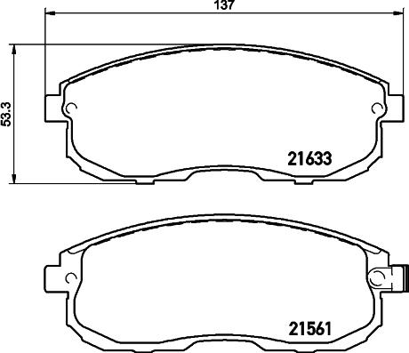 HELLA PAGID 8DB 355 036-651 - Kit de plaquettes de frein, frein à disque cwaw.fr