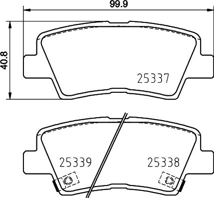 HELLA PAGID 8DB 355 031-821 - Kit de plaquettes de frein, frein à disque cwaw.fr