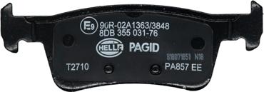 HELLA PAGID 8DB 355 031-761 - Kit de plaquettes de frein, frein à disque cwaw.fr