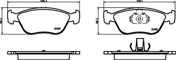 HELLA PAGID 8DB 355 032-971 - Kit de plaquettes de frein, frein à disque cwaw.fr