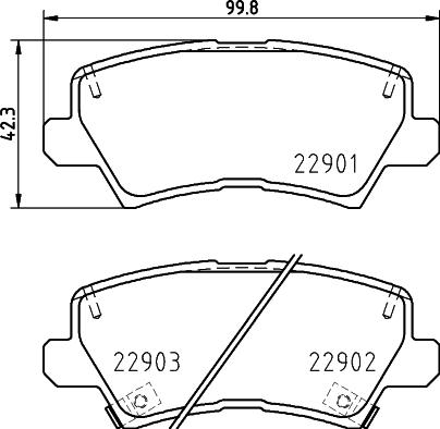 HELLA PAGID 8DB 355 037-921 - Kit de plaquettes de frein, frein à disque cwaw.fr