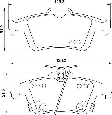 HELLA PAGID 8DB 355 037-661 - Kit de plaquettes de frein, frein à disque cwaw.fr