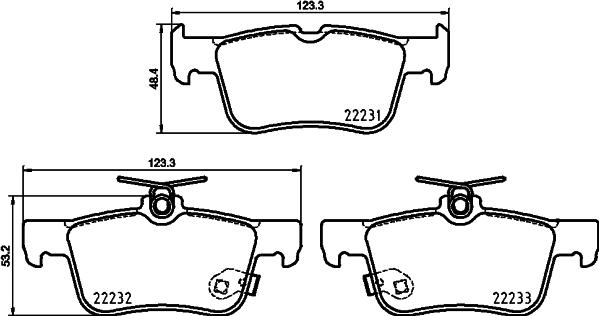 HELLA PAGID 8DB 355 037-791 - Kit de plaquettes de frein, frein à disque cwaw.fr