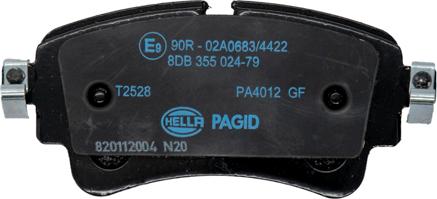 HELLA PAGID 8DB 355 024-791 - Kit de plaquettes de frein, frein à disque cwaw.fr