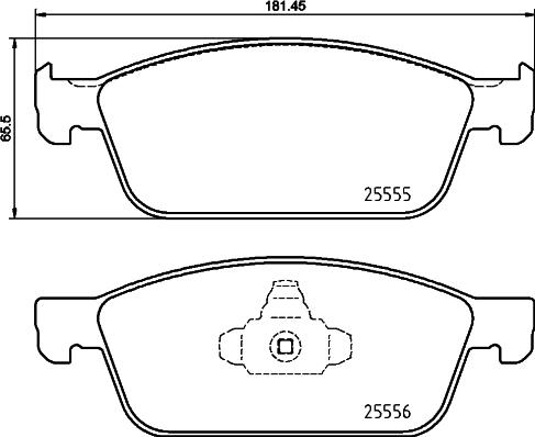 HELLA PAGID 8DB 355 025-511 - Kit de plaquettes de frein, frein à disque cwaw.fr