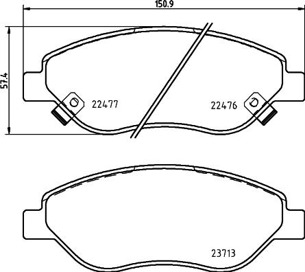 HELLA PAGID 8DB 355 025-631 - Kit de plaquettes de frein, frein à disque cwaw.fr