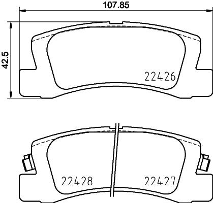 HELLA PAGID 8DB 355 025-091 - Kit de plaquettes de frein, frein à disque cwaw.fr