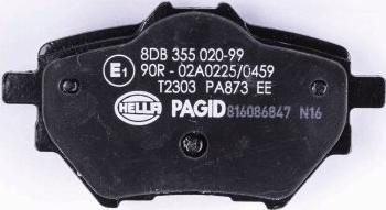 HELLA PAGID 8DB 355 020-991 - Kit de plaquettes de frein, frein à disque cwaw.fr