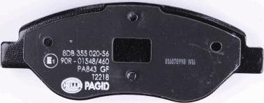 HELLA PAGID 8DB 355 020-561 - Kit de plaquettes de frein, frein à disque cwaw.fr