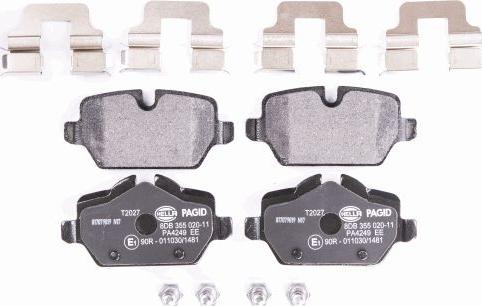 HELLA PAGID 8DB 355 020-111 - Kit de plaquettes de frein, frein à disque cwaw.fr