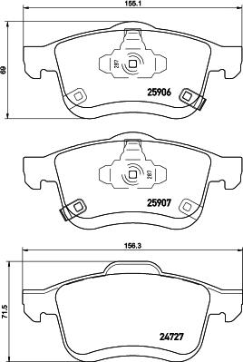 HELLA PAGID 8DB 355 021-451 - Kit de plaquettes de frein, frein à disque cwaw.fr