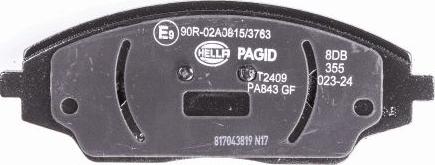 HELLA PAGID 8DB 355 023-241 - Kit de plaquettes de frein, frein à disque cwaw.fr