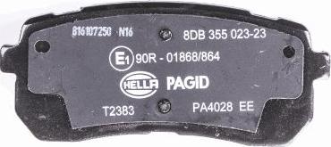 HELLA PAGID 8DB 355 023-231 - Kit de plaquettes de frein, frein à disque cwaw.fr