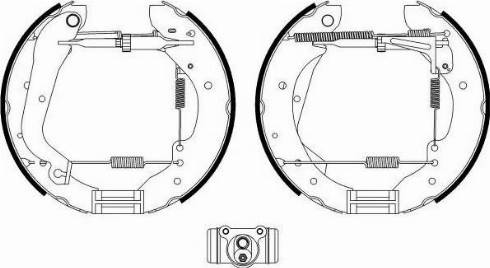 HELLA PAGID 8DB 355 022-721 - Jeu de mâchoires de frein cwaw.fr