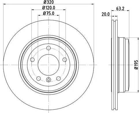 HELLA PAGID 8DD 355 109-931 - Disque de frein cwaw.fr