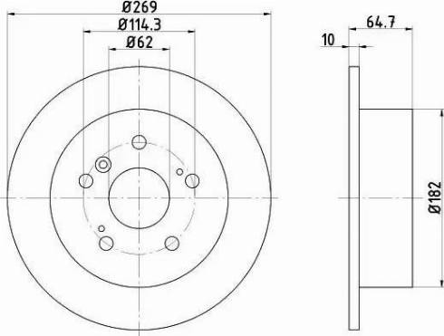 HELLA PAGID 8DD 355 105-091 - Disque de frein cwaw.fr