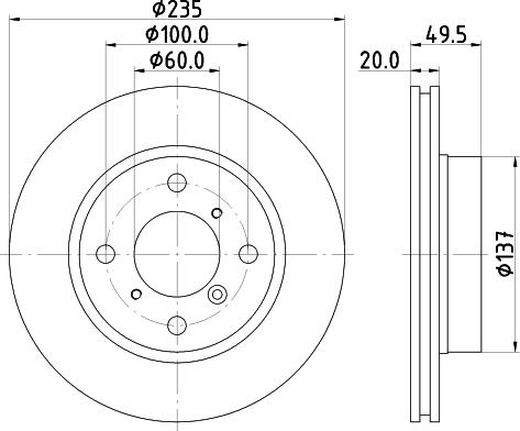 HELLA PAGID 8DD 355 106-231 - Disque de frein cwaw.fr