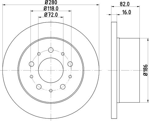 HELLA PAGID 8DD 355 108-961 - Disque de frein cwaw.fr