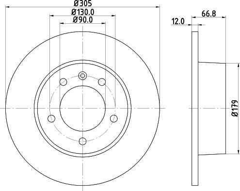 HELLA PAGID 8DD 355 108-291 - Disque de frein cwaw.fr