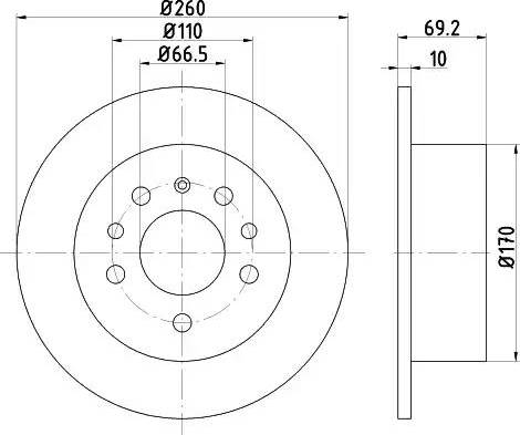 HELLA PAGID 8DD 355 103-901 - Disque de frein cwaw.fr