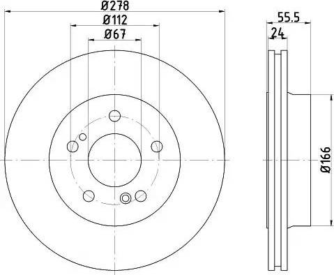 HELLA PAGID 8DD355103041 - Disque de frein cwaw.fr