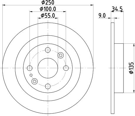 HELLA PAGID 8DD 355 103-191 - Disque de frein cwaw.fr