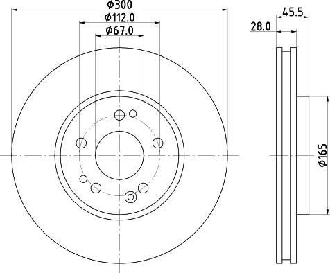 HELLA PAGID 8DD 355 102-851 - Disque de frein cwaw.fr