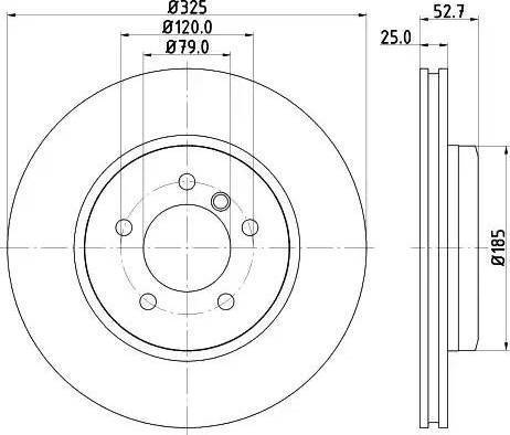 HELLA PAGID 8DD 355 121-021 - Disque de frein cwaw.fr