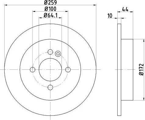 HELLA PAGID 8DD 355 107-811 - Disque de frein cwaw.fr