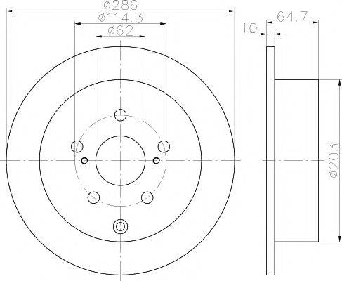 HELLA PAGID 8DD 355 119-941 - Disque de frein cwaw.fr