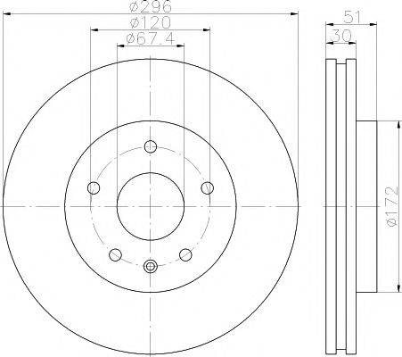 HELLA PAGID 8DD 355 119-951 - Disque de frein cwaw.fr