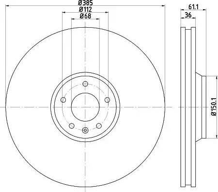 HELLA PAGID 8DD 355 119-321 - Disque de frein cwaw.fr