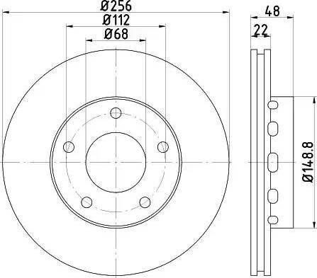 HELLA PAGID 8DD 355 115-181 - Disque de frein cwaw.fr