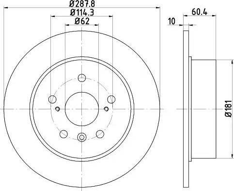 HELLA PAGID 8DD 355 115-251 - Disque de frein cwaw.fr