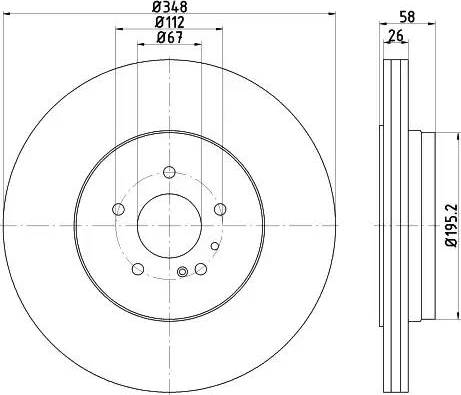 HELLA PAGID 8DD 355 116-291 - Disque de frein cwaw.fr