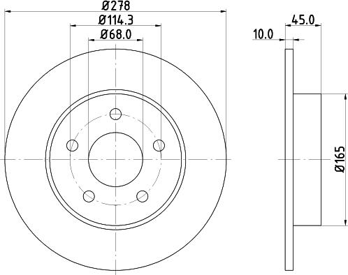 HELLA PAGID 8DD 355 110-401 - Disque de frein cwaw.fr