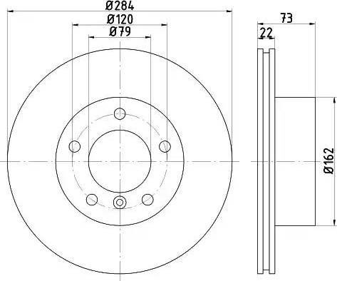 HELLA PAGID 8DD 355 111-221 - Disque de frein cwaw.fr