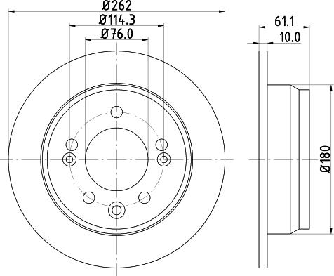 HELLA PAGID 8DD 355 118-861 - Disque de frein cwaw.fr