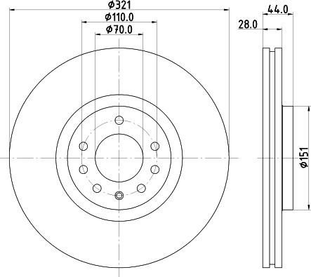 HELLA PAGID 8DD 355 113-101 - Disque de frein cwaw.fr