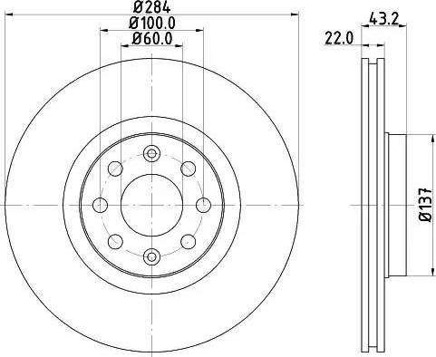 HELLA PAGID 8DD 355 112-591 - Disque de frein cwaw.fr