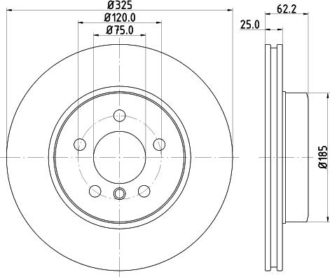 HELLA PAGID 8DD 355 123-841 - Disque de frein cwaw.fr