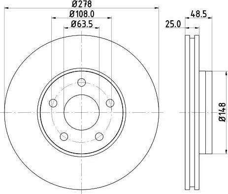 HELLA PAGID 8DD 355 117-961 - Disque de frein cwaw.fr