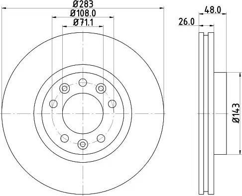 HELLA PAGID 8DD 355 117-341 - Disque de frein cwaw.fr