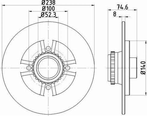 HELLA PAGID 8DD 355 117-311 - Disque de frein cwaw.fr