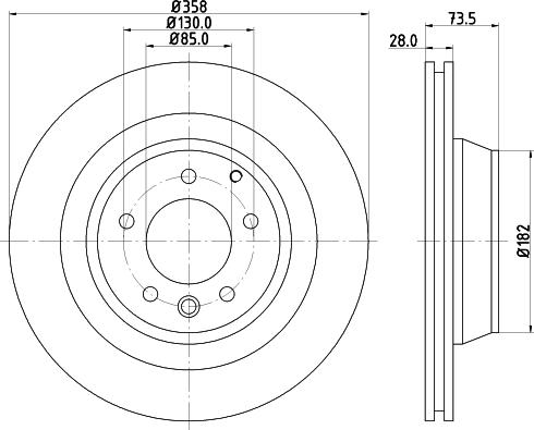 HELLA PAGID 8DD 355 124-361 - Disque de frein cwaw.fr