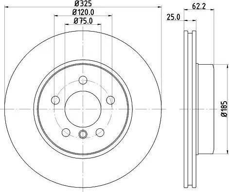 HELLA PAGID 8DD 355 121-341 - Disque de frein cwaw.fr