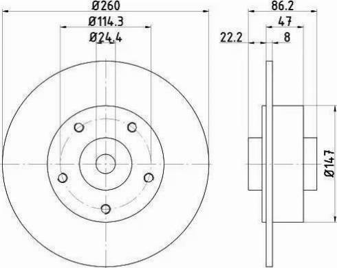 HELLA PAGID 8DD 355 120-101 - Disque de frein cwaw.fr